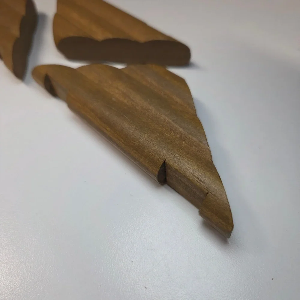 Lincoln Logs Replacement Wood Triangle Roof Gables Brown 3 Piece Set